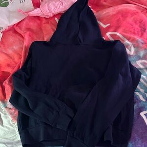 Perfectwhitetee Navy Textured Hoodie